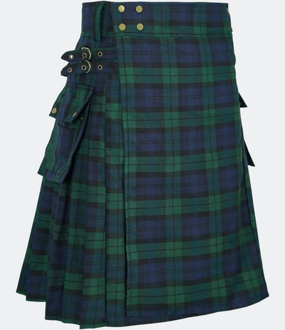 Black Watch Tartan Utility Kilt – Traditional Scottish Highland Wear